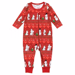 Mumin Vinterhjärta pyjamas mröd