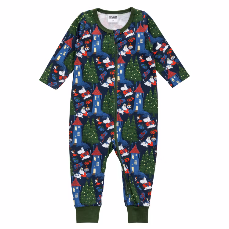 Mumin Rusch pyjamas baby mörkblå