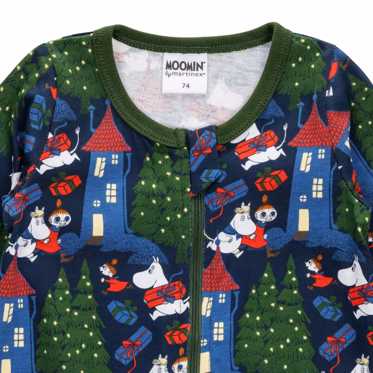 Mumin Rusch pyjamas baby mörkblå