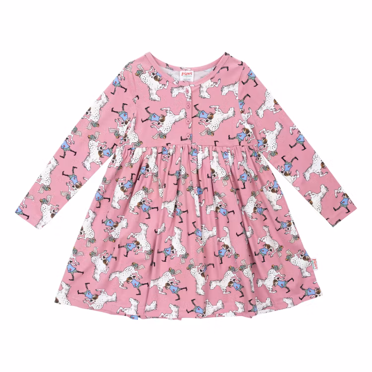 Pippi Hästen klänning Rosa