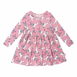 Pippi Hästen klänning Rosa