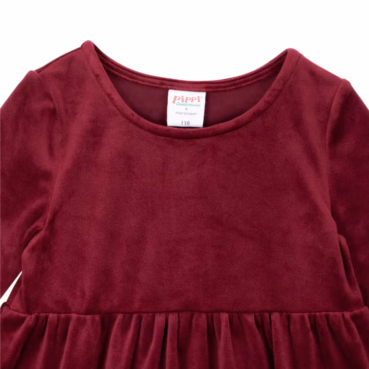Pippi Hästen velourklänning Burg