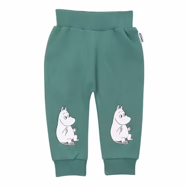 Mumin Vilostund collegebyxa baby grön