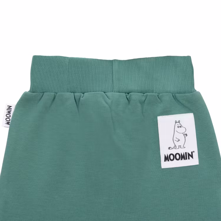 Mumin Vilostund collegebyxa baby grön