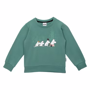 Mumin Vandrarna collegetröja grön