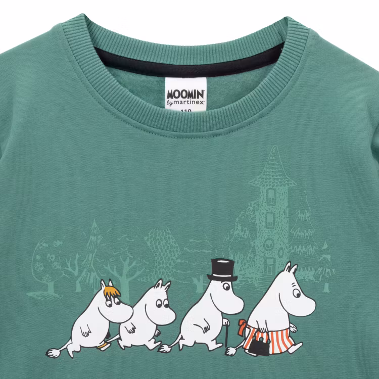 Mumin Vandrarna collegetröja grön - bild 5