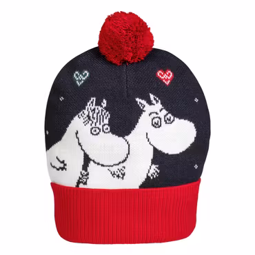 Mumin Lumi stickad mössa Jul