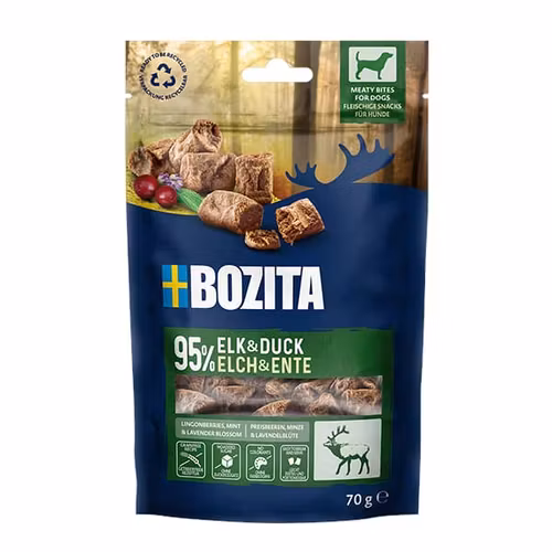 Hundgodis älg och anka Bozita 70g