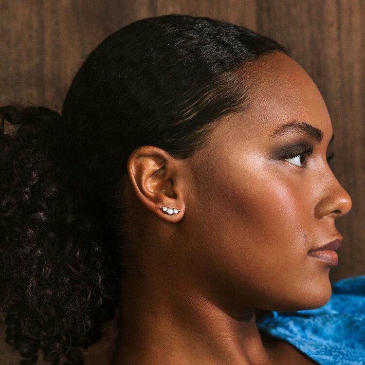 Pearly trio earrings
