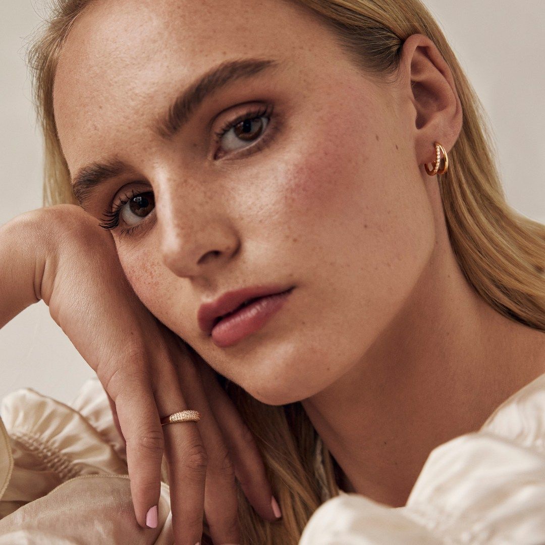 Goal hoops earrings