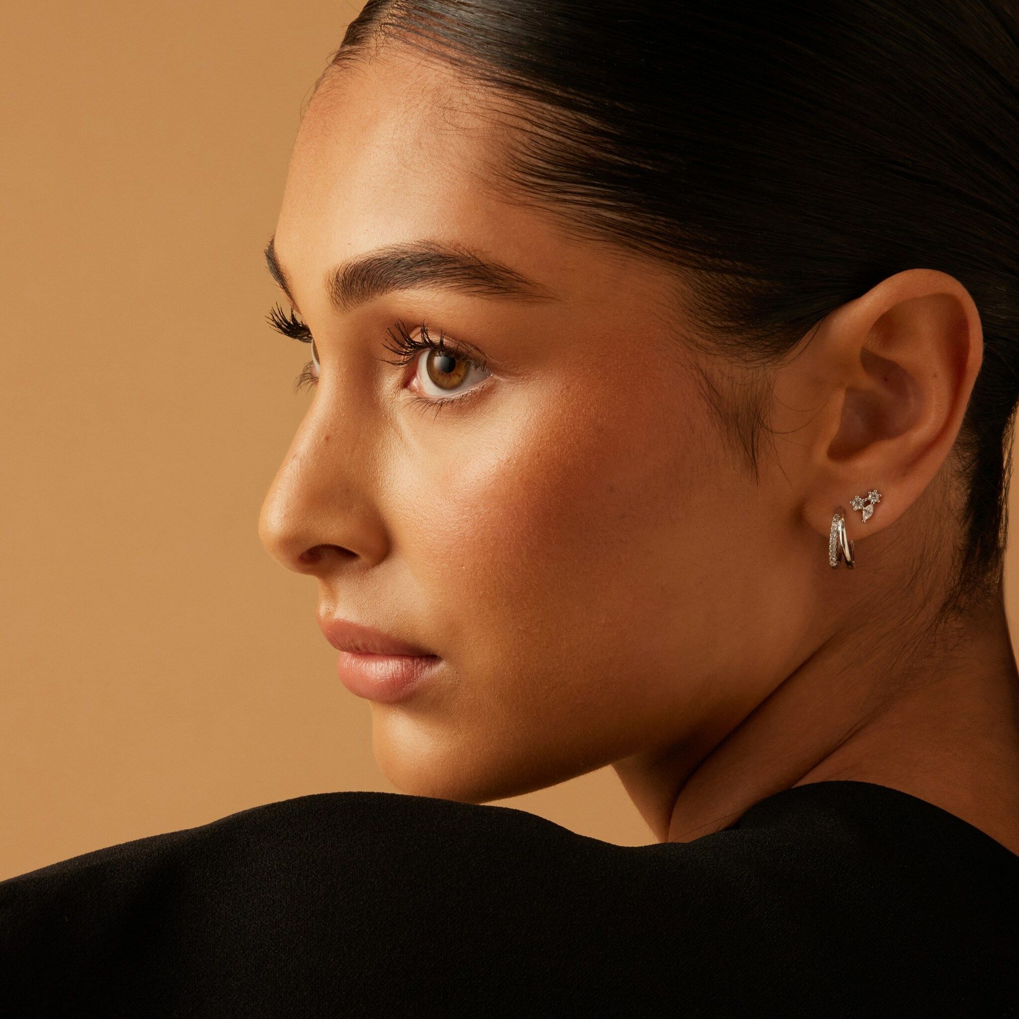 Goal hoops earrings