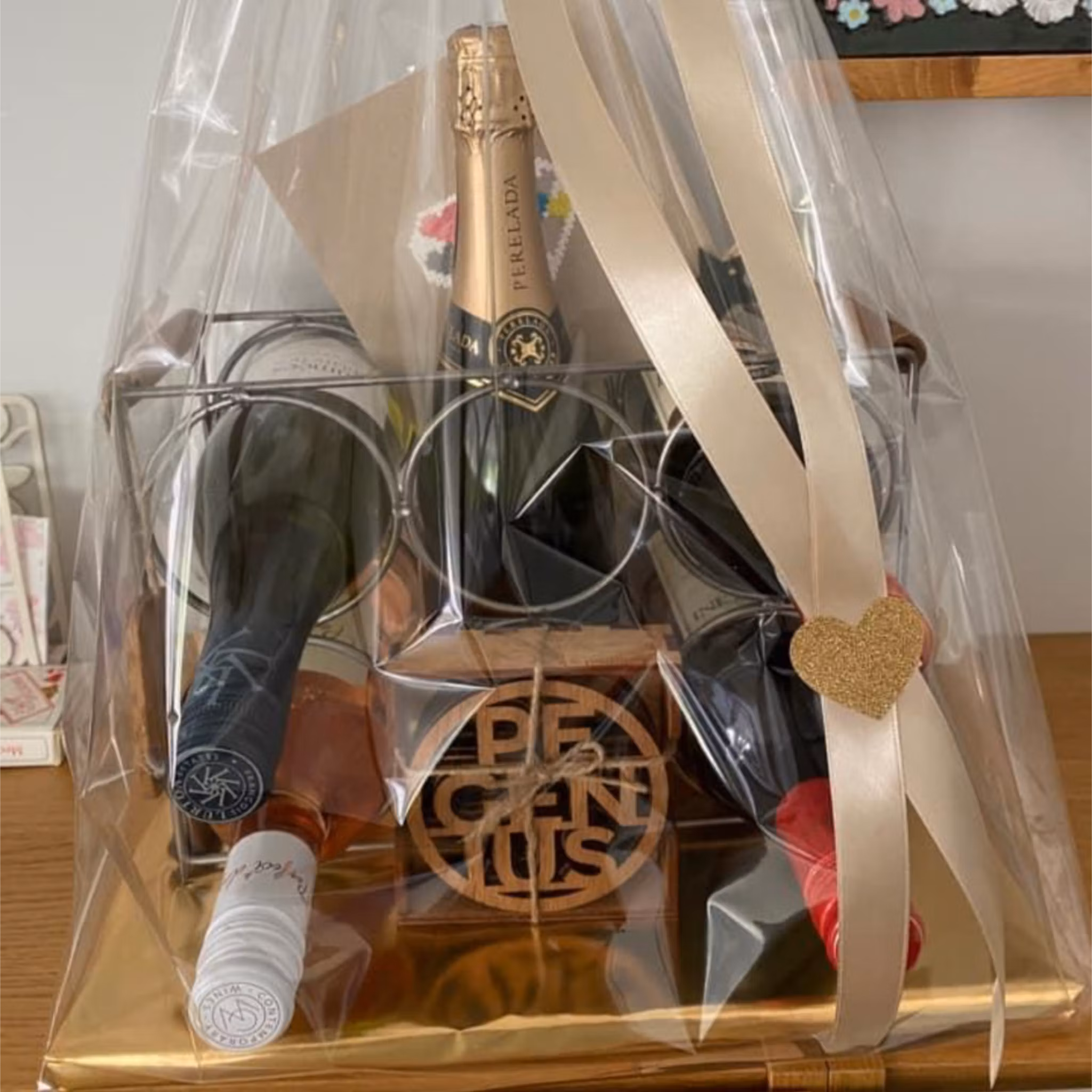 Personliga drinkunderlägg i trä - 6-pack