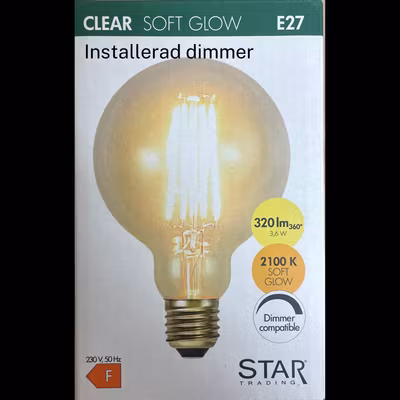 Passande glödlampa till taklamporna