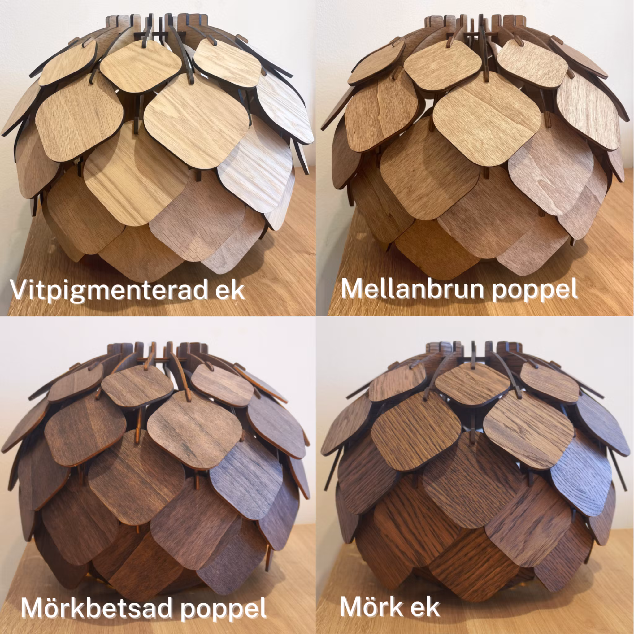 Vägglampa i trä - Hjortron