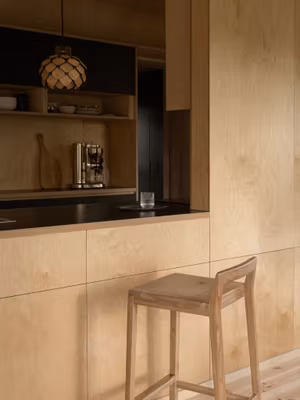 Modern barstol i massiv ek - Barstolen Pelle