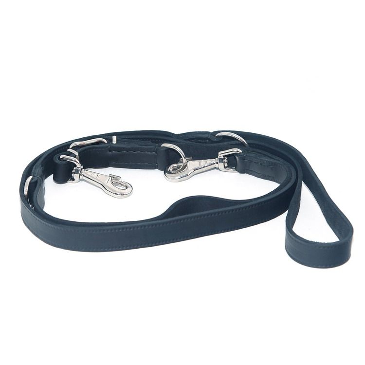 LA Leash Adjustable & Hand Sewn - Black Silver
