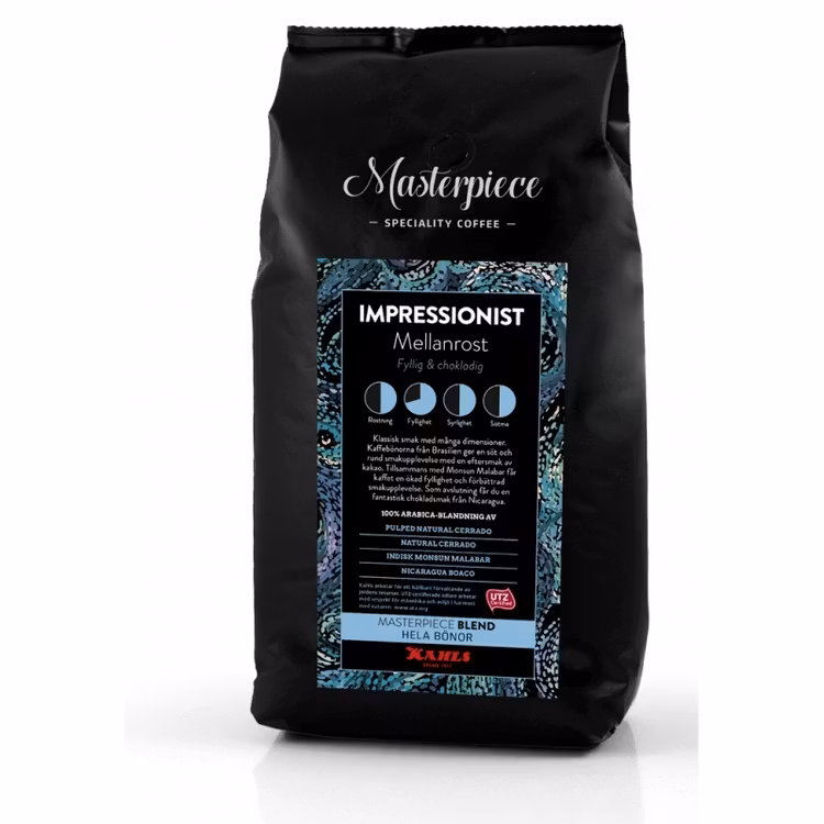 Kaffe Masterpiece Impressionist,  hela bönor 1kg