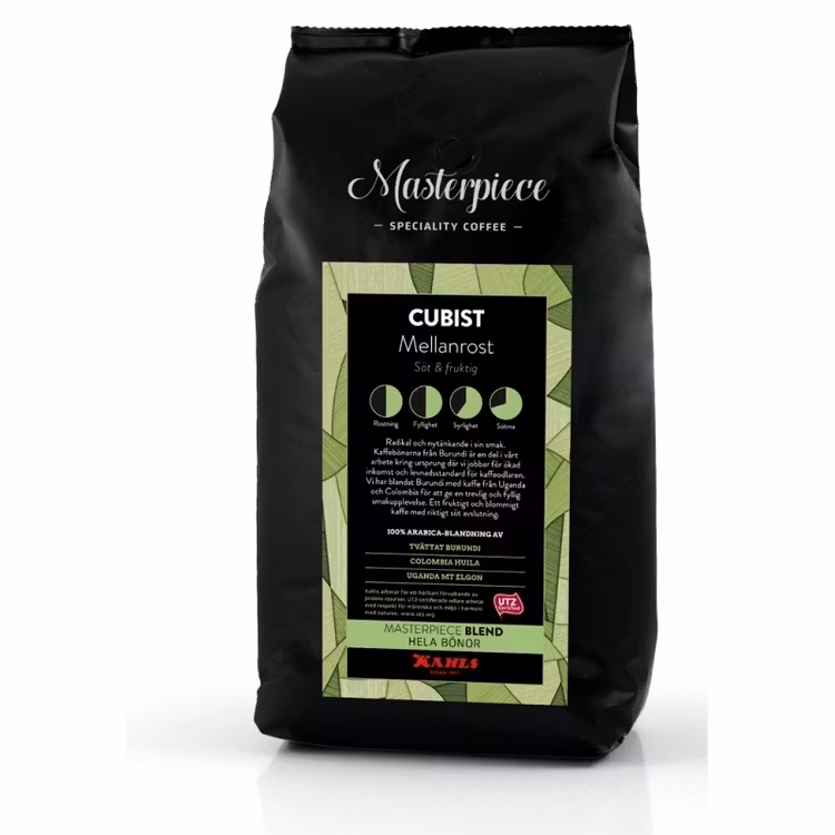 Kaffe Masterpiece Cubist, hela bönor 1kg