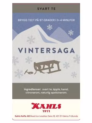 Te Svart Vintersaga lösvikt, 100g.