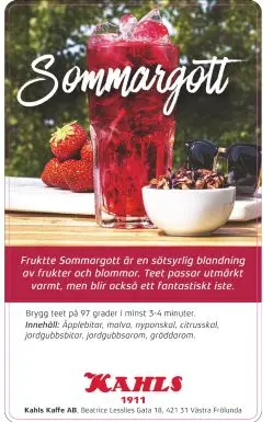 Bra till iste! Te Frukt Fruktte Sommargott lösvikt, 100g