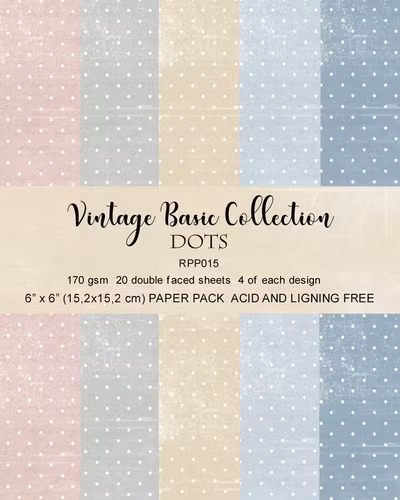 Reprint Vintage Basic Colletion Dots Paper pack