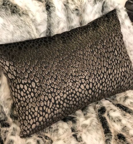 Kudde Cheetah dark taupe