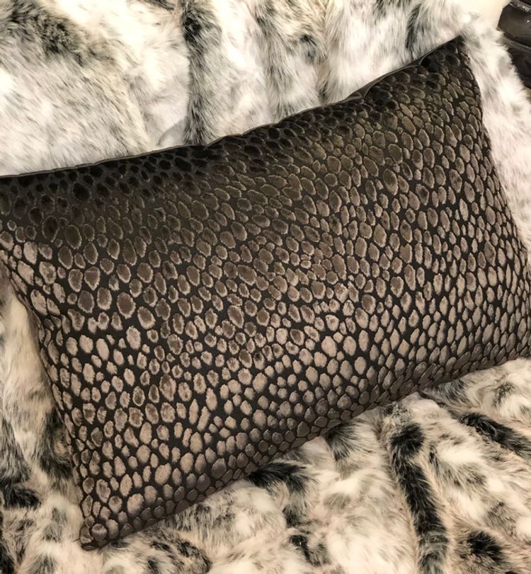 Kudde Cheetah dark taupe