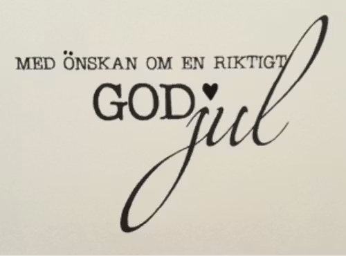 Med önskan om en riktigt god jul