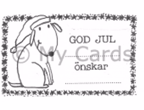 Julklappslapp hund