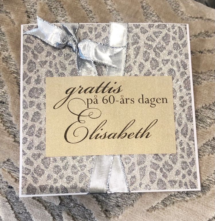 Handgjort personligt grattiskort