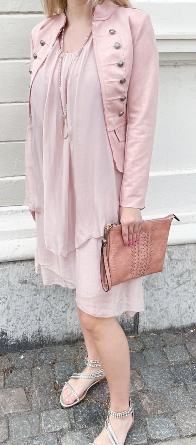 Silkesklänning rosa