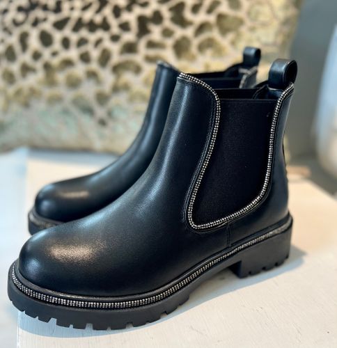 Boots svarta strass