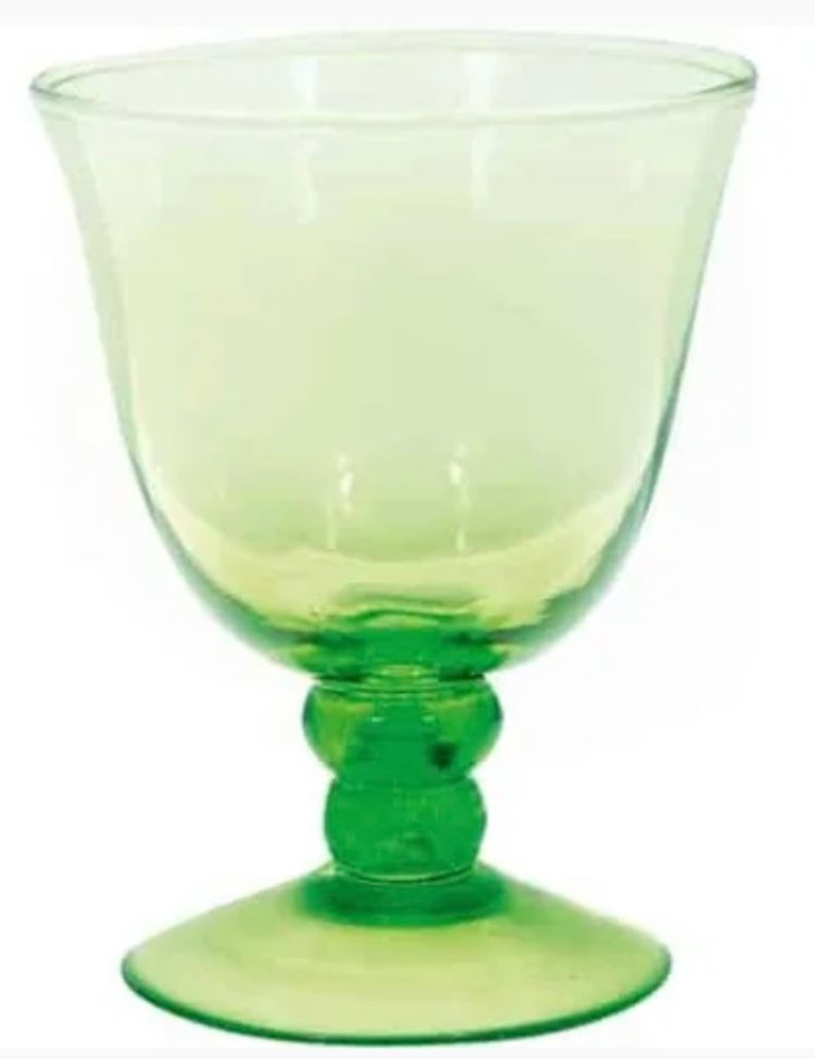 Greengate Wine glass green medium