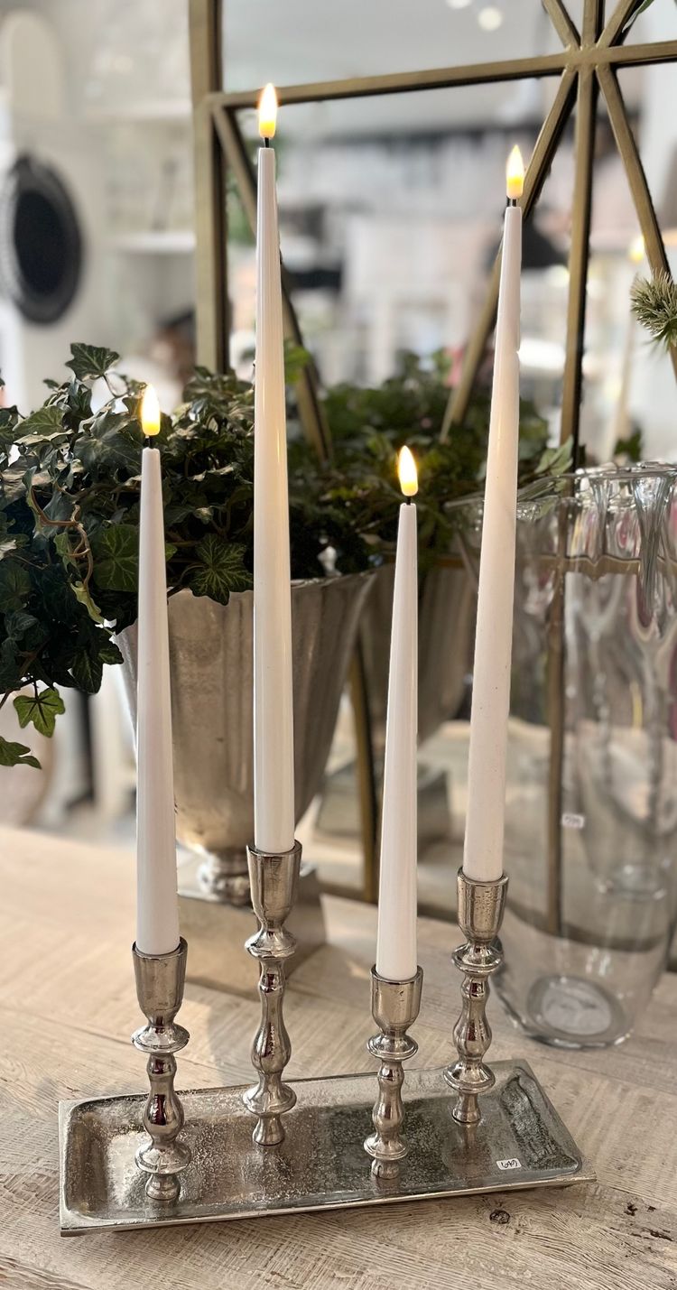 Ljusstake råaluminium silver