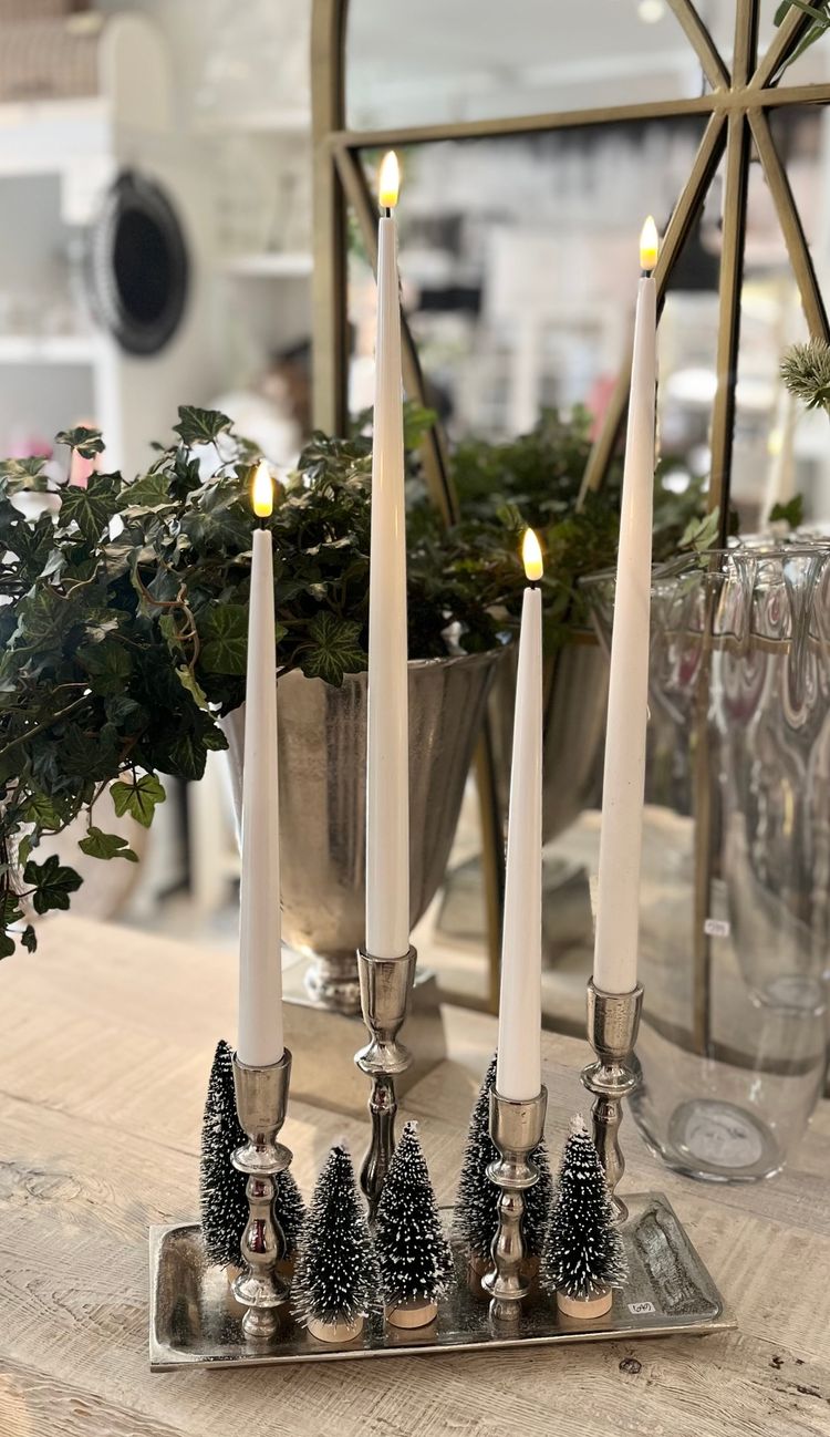 Ljusstake råaluminium silver