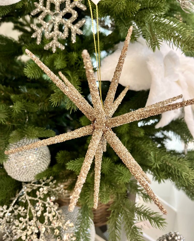 3D-stjärna champagneguld 20cm