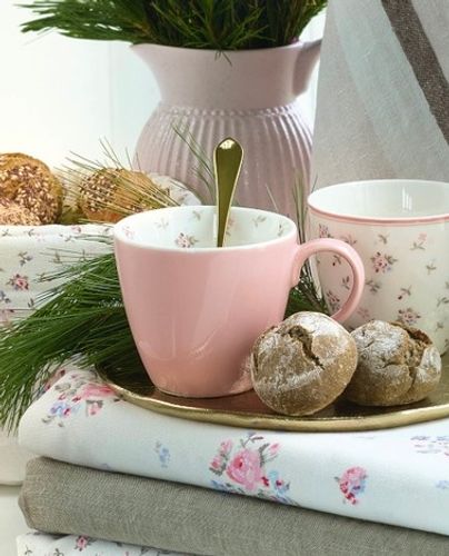 Greengate mug pale pink Junia inside