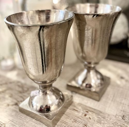 Pokalkruka råaluminium silver