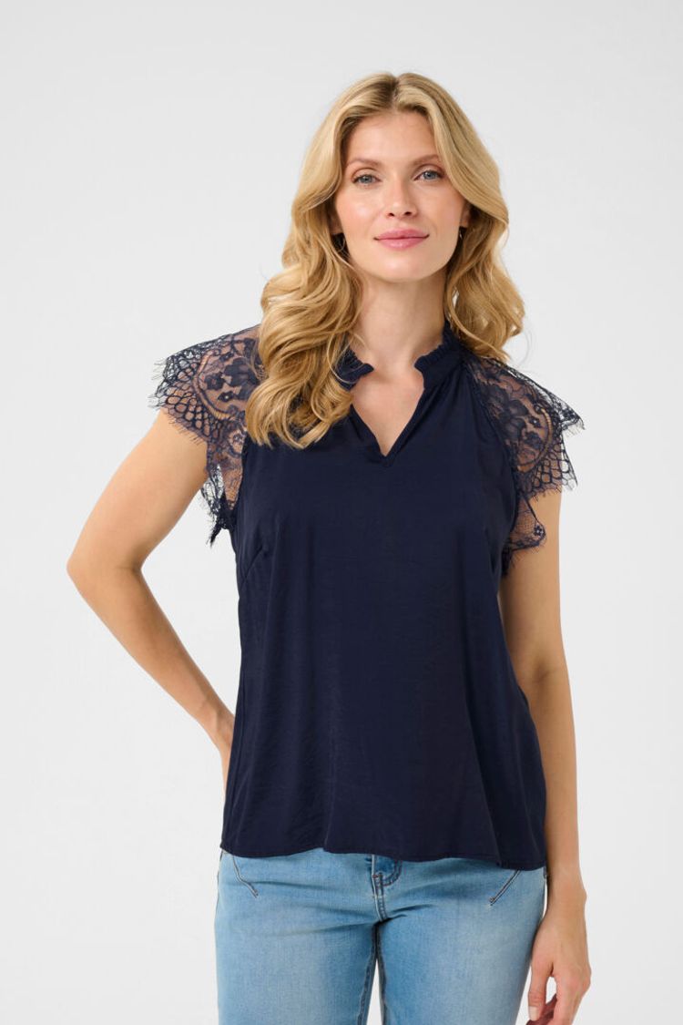 Cream Nola Lace Blouse Ocean Cavern