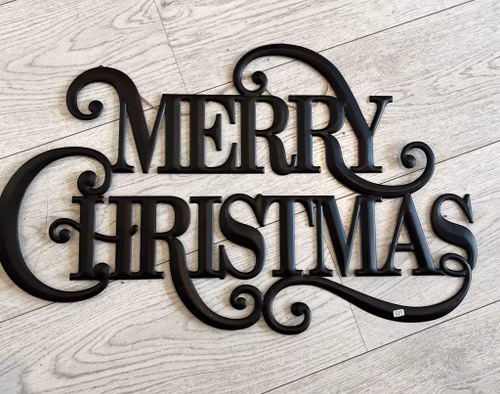 Merry Christmas svart
