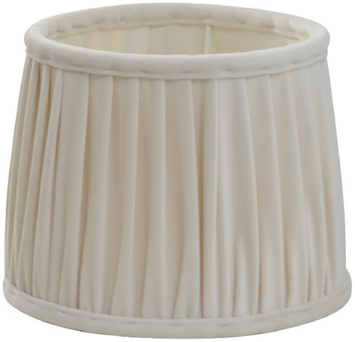 Lampskärm veckad sammet offwhite