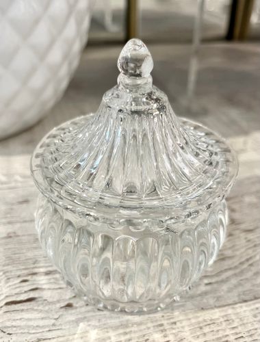 Glasskål med lock