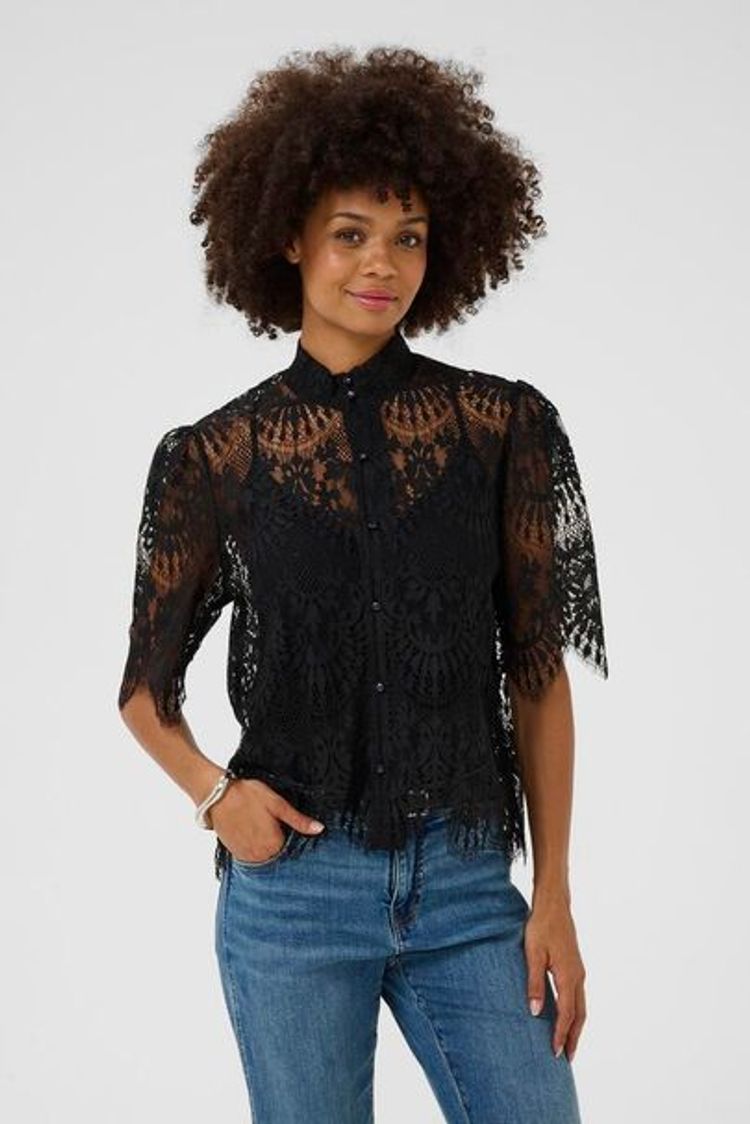 Culture Okram lace blouse black