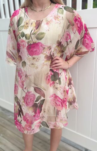 Silkesklänning Rose