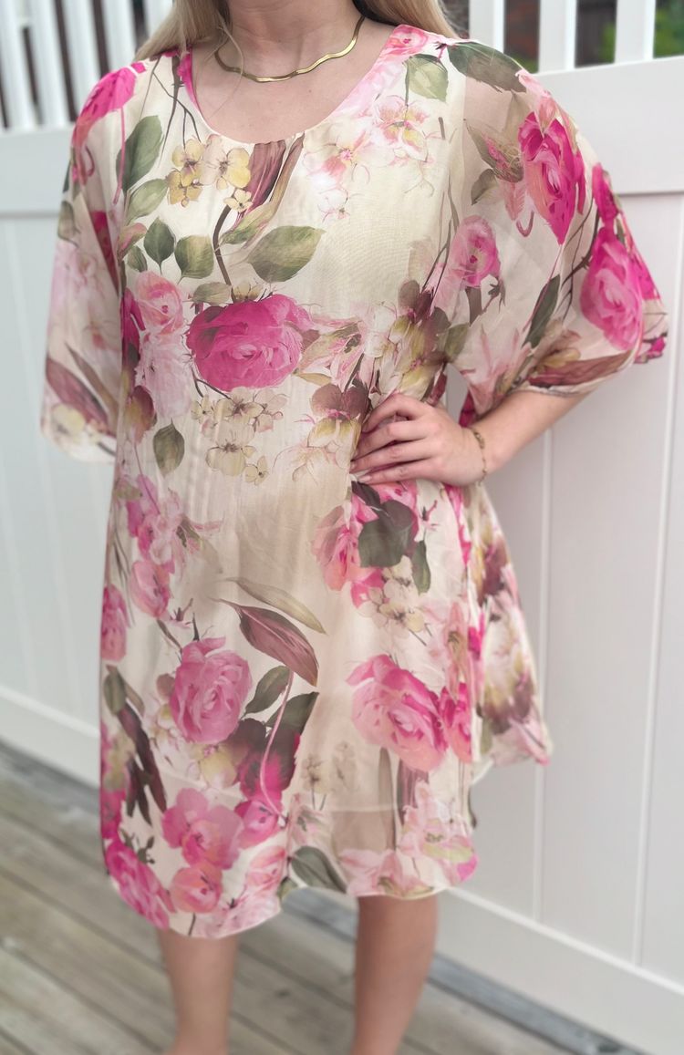 Silkesklänning Rose