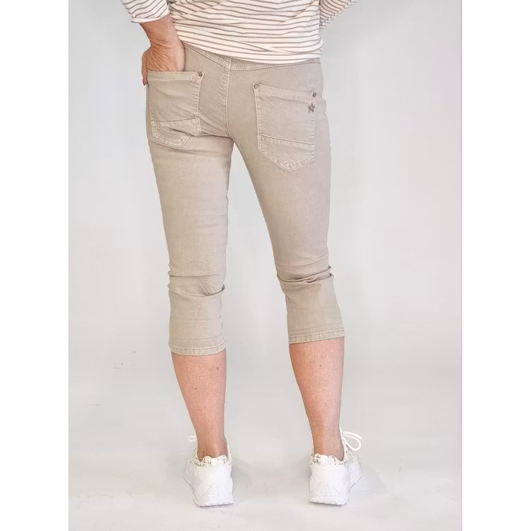 Caprishorts beige med strass