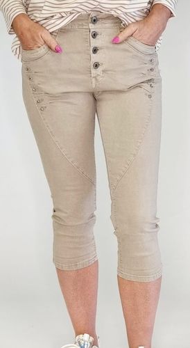 Caprishorts beige med strass