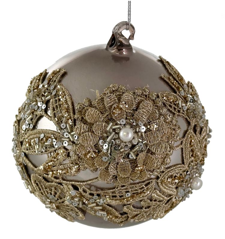 Julkula silver med blommor
