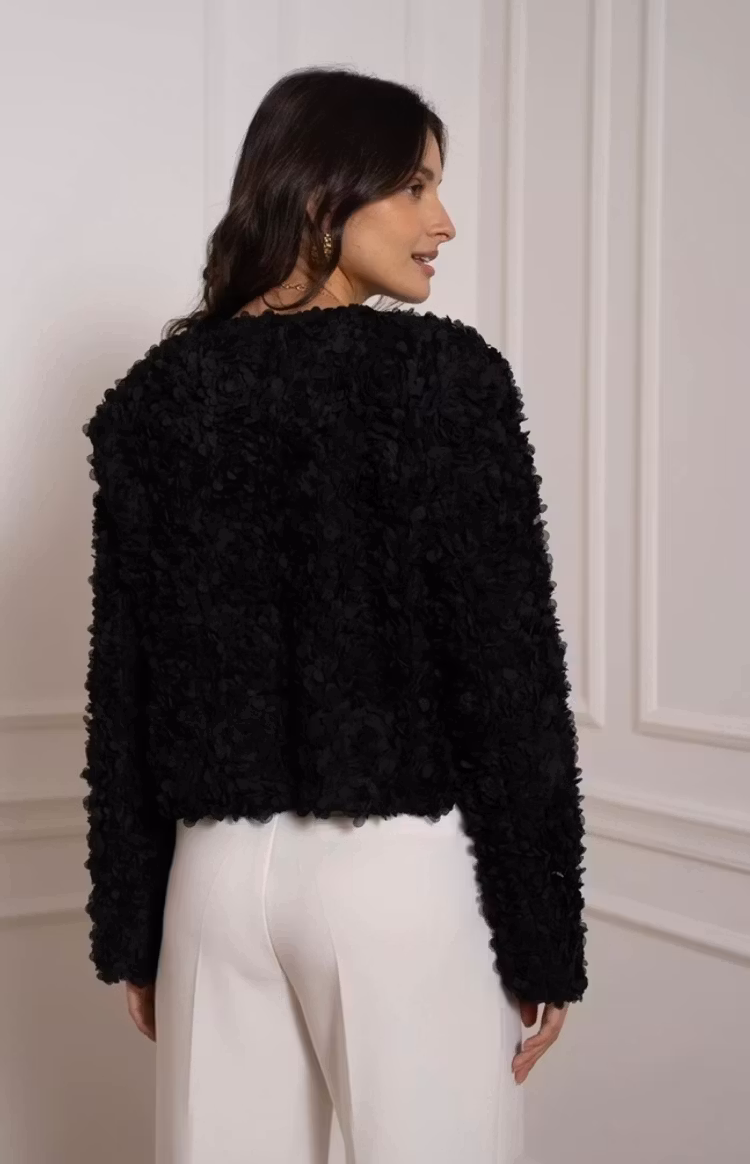 Flower jacket black