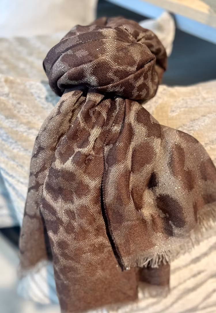 Scarf Leopard brun